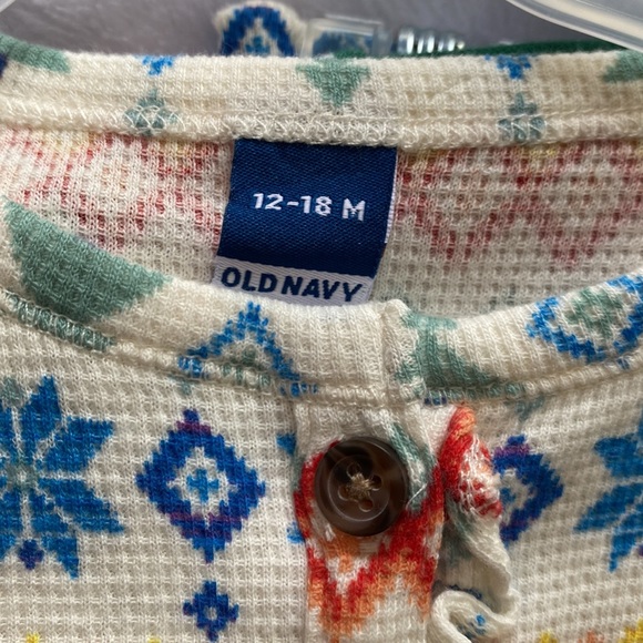 NWT Baby Old Navy One Piece Christmas Multicolor Printed - Picture 5 of 9